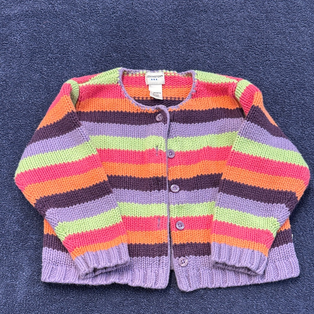 Covington Multicolor Striped Kids Knitted Sweater
